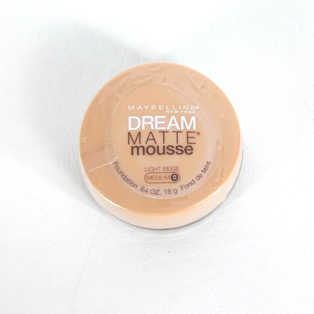Maybelline Dream Matte Mousse Foundation LIGHT BEIGE MEDIUM 0 Sealed Deadstock